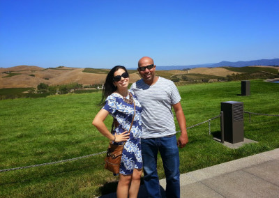 Enjoying the weather in Napa.